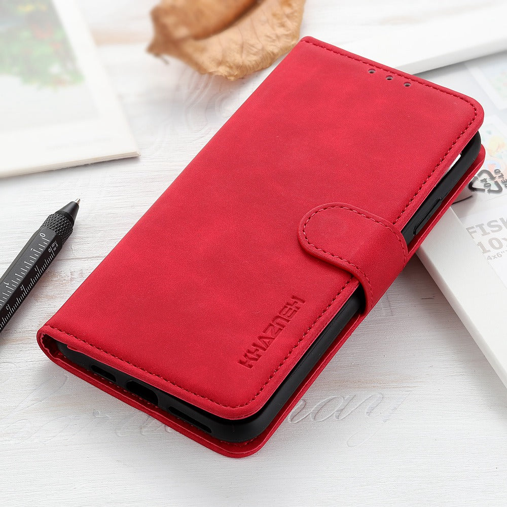 KHAZNEH For ZTE Blade A72 5G Stand Feature Wallet Phone Case Vintage PU Leather Magnetic Protective Flip Cover