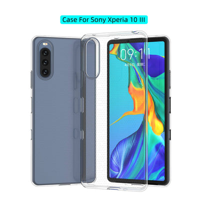 For Sony Xperia 10 III Lite / 10 III 5G Anti-scratch TPU Crystal Clear Phone Back Shell Drop Protection Anti-slip Phone Case