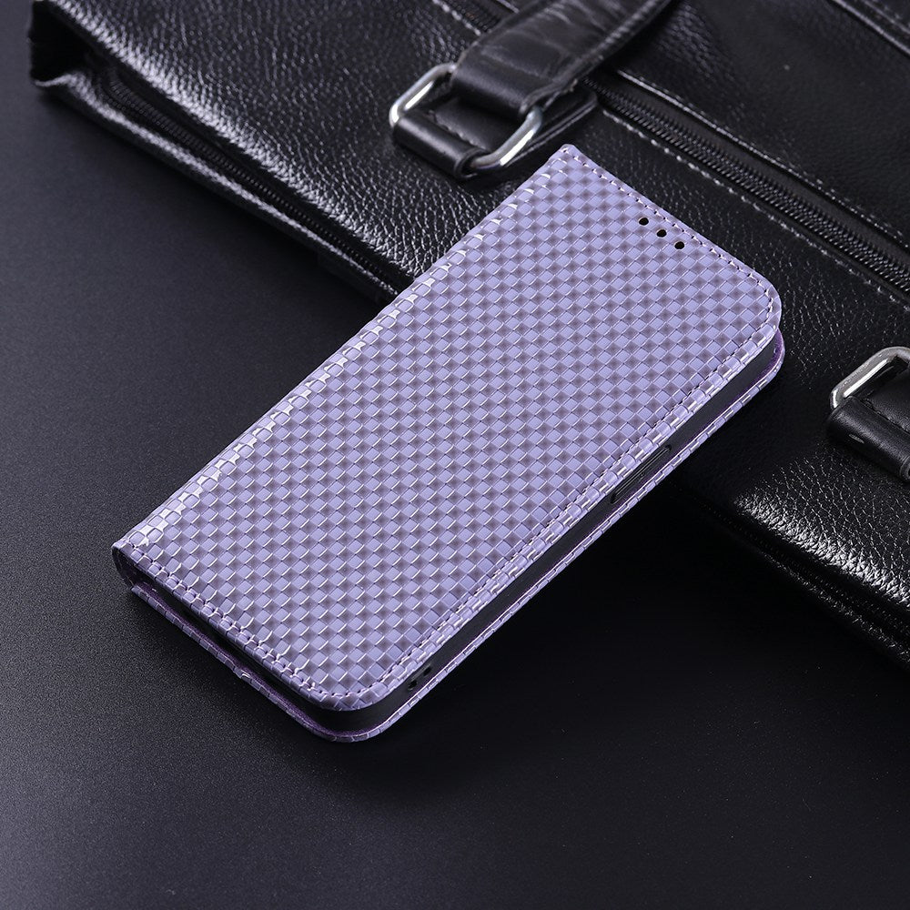 Grid Texture Phone Case for Asus ROG Phone II ZS660KL, PU Leather Magnetic Auto-absorbed Wallet Stand Full Protection Cover