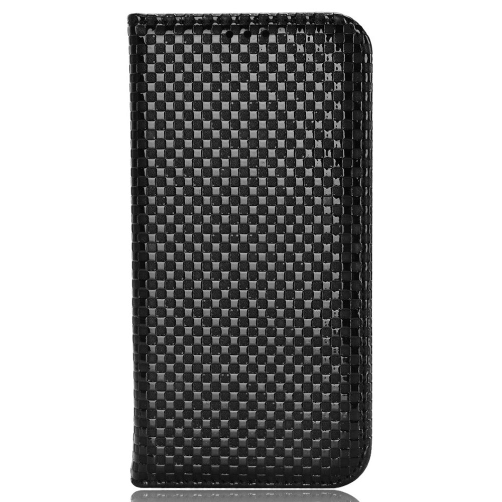 PU Leather Phone Wallet Case For Asus ROG Phone 5, Grid Texture Magnetic Auto-absorbed Phone Cover Full Protection Phone Shell