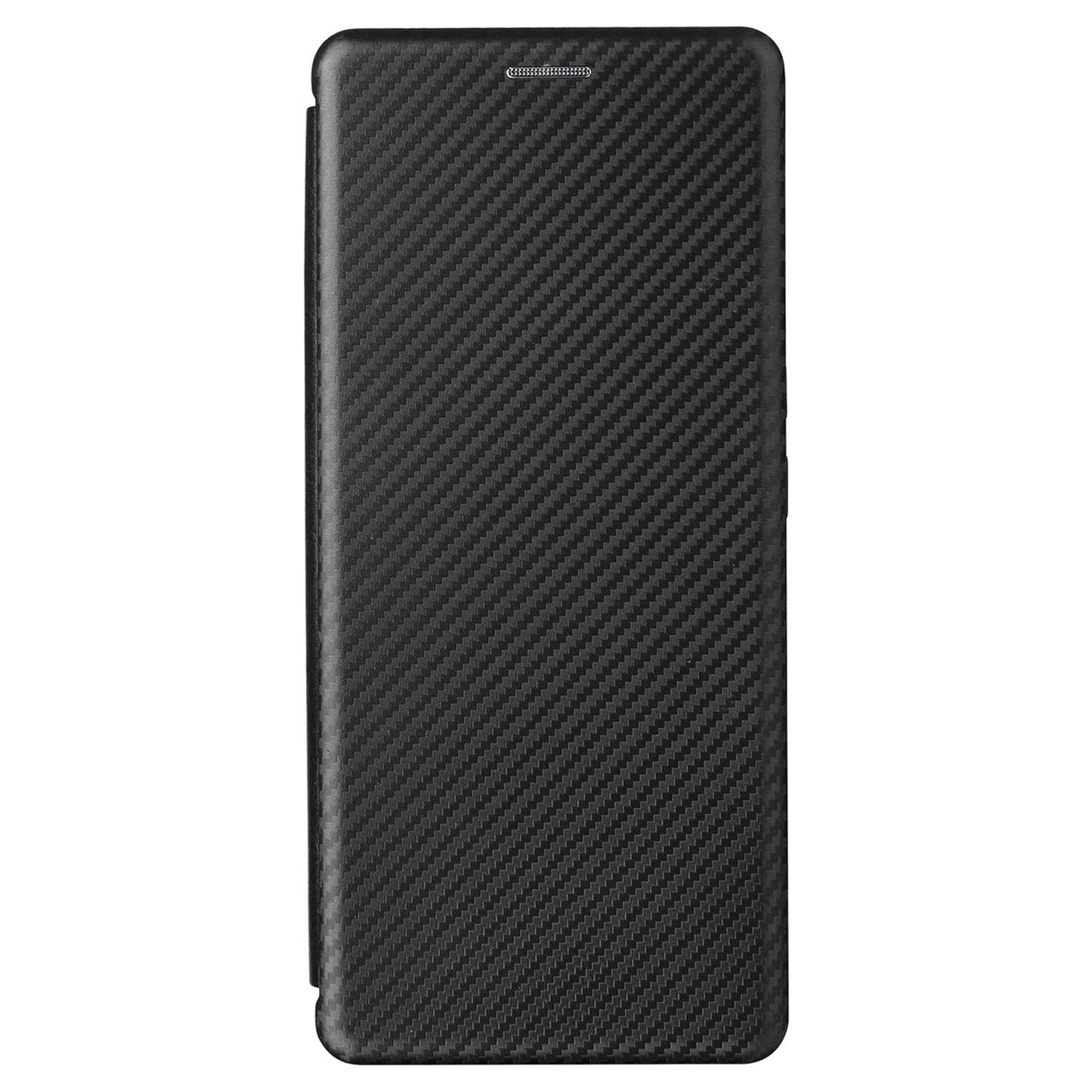 For ZTE Axon 40 Pro 5G Carbon Fiber Texture Smartphone Case PU Leather Magnetic Auto-absorbed Stand Card Holder Well-protected Phone Shell