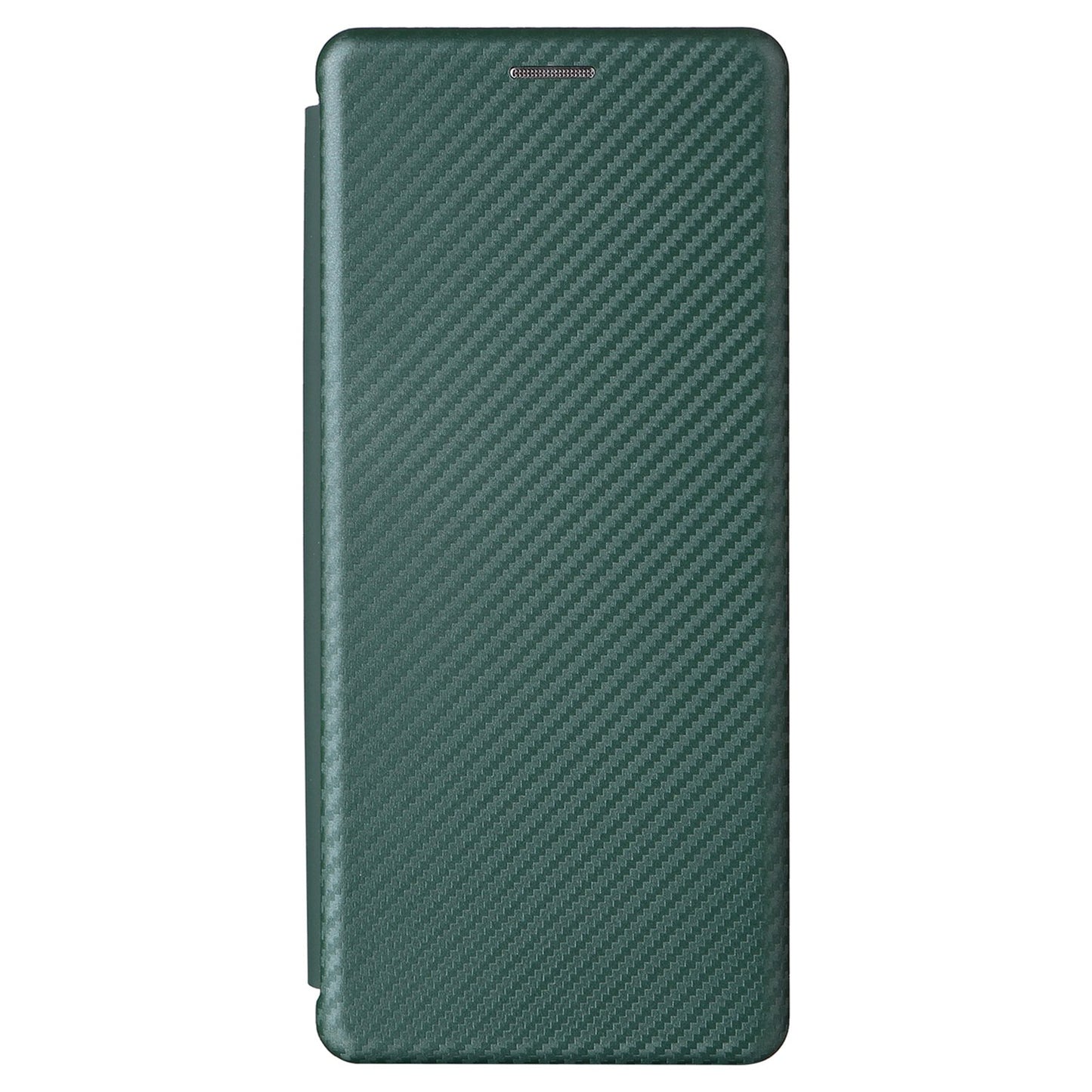 For ZTE Axon 40 Pro 5G Carbon Fiber Texture Smartphone Case PU Leather Magnetic Auto-absorbed Stand Card Holder Well-protected Phone Shell