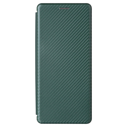 For ZTE Axon 40 Pro 5G Carbon Fiber Texture Smartphone Case PU Leather Magnetic Auto-absorbed Stand Card Holder Well-protected Phone Shell