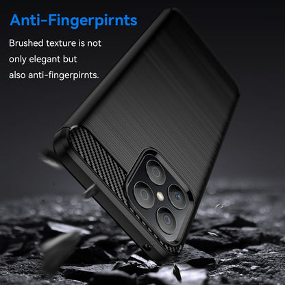 For Honor X8 4G TPU Phone Case Carbon Fiber Texture Brushed Shockproof Case Wear-Resistant Phone Cover