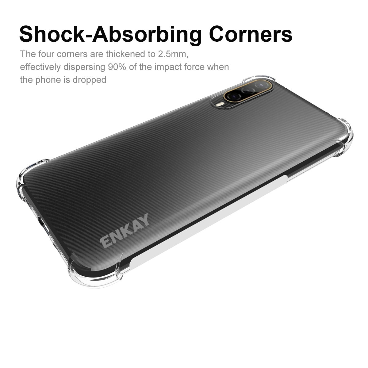 ENKAY HAT PRINCE For HTC Desire 22 Pro 5G Air Buffer Clear TPU Phone Case Anti-slip Strip Edge Shockproof Cover