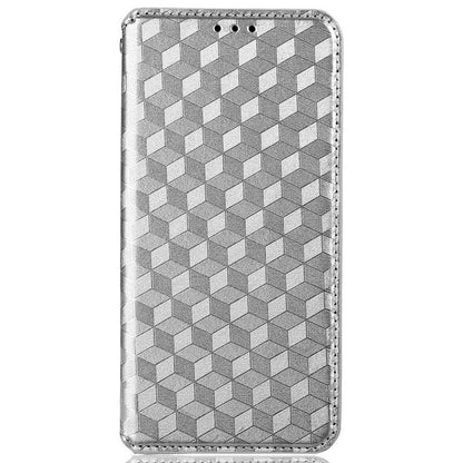 Shockproof Phone Case For HTC Desire 22 Pro 5G, Magnetic Auto Closing Stand Imprinted Rhombus Pattern Anti-drop Wallet Cover PU Leather Phone Shell