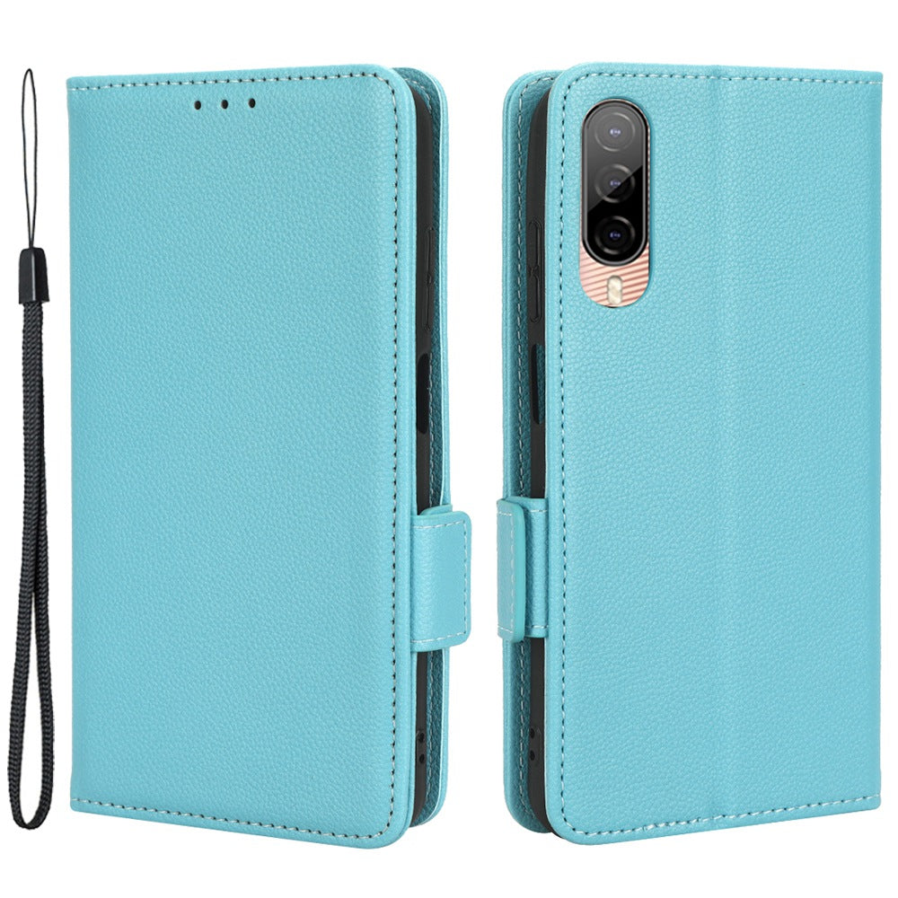 Cell Phone Case For HTC Desire 22 Pro 5G, Litchi Texture Stand Wallet Phone Cover PU Leather Dual Magnetic Clasp Shell