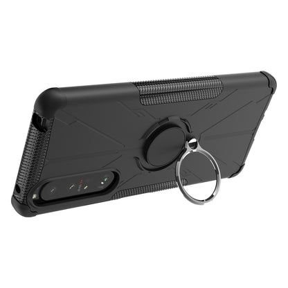 Shockproof Case for Sony Xperia 1 III 5G Anti-Drop Phone Case Hard PC Soft TPU Phone Protector with Kickstand