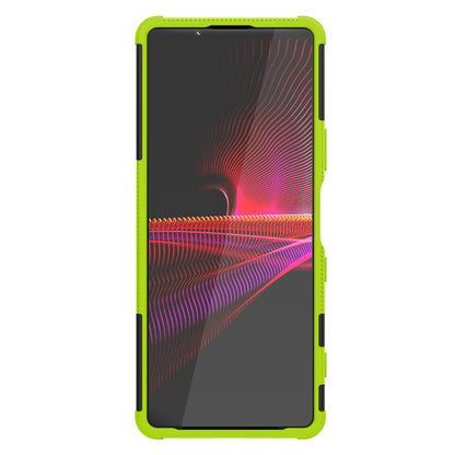 Shockproof Case for Sony Xperia 1 III 5G Anti-Drop Phone Case Hard PC Soft TPU Phone Protector with Kickstand