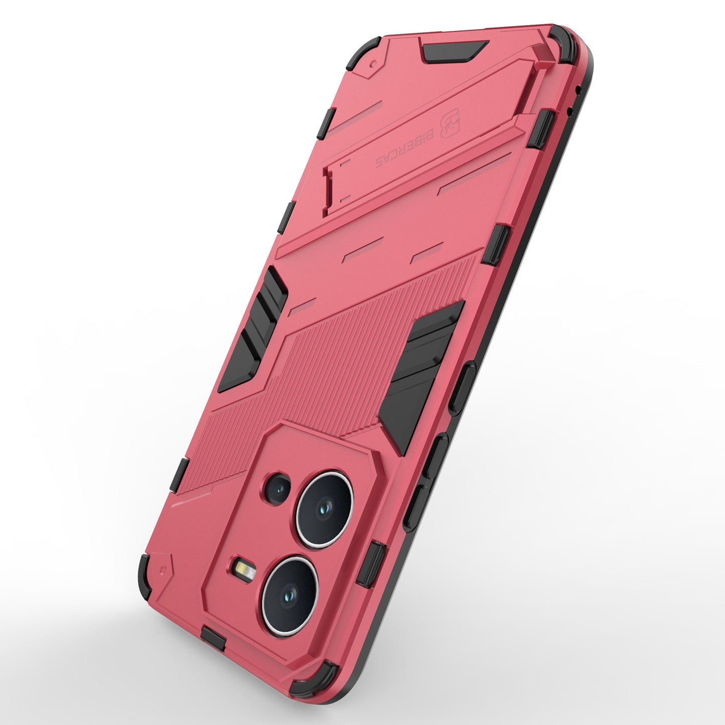 Hard PC + Soft TPU Anti-drop Case for vivo V25 5G, Kickstand Cell Phone Shockproof Cover