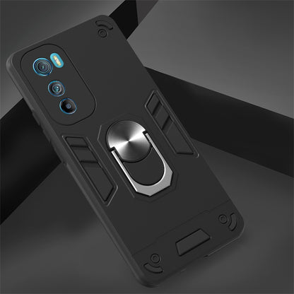 YB PC Series-1 for Motorola Edge 30 5G TPU + PC Drop-proof Phone Cover Rotary Ring Kickstand Back Case