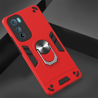 YB PC Series-1 for Motorola Edge 30 5G TPU + PC Drop-proof Phone Cover Rotary Ring Kickstand Back Case