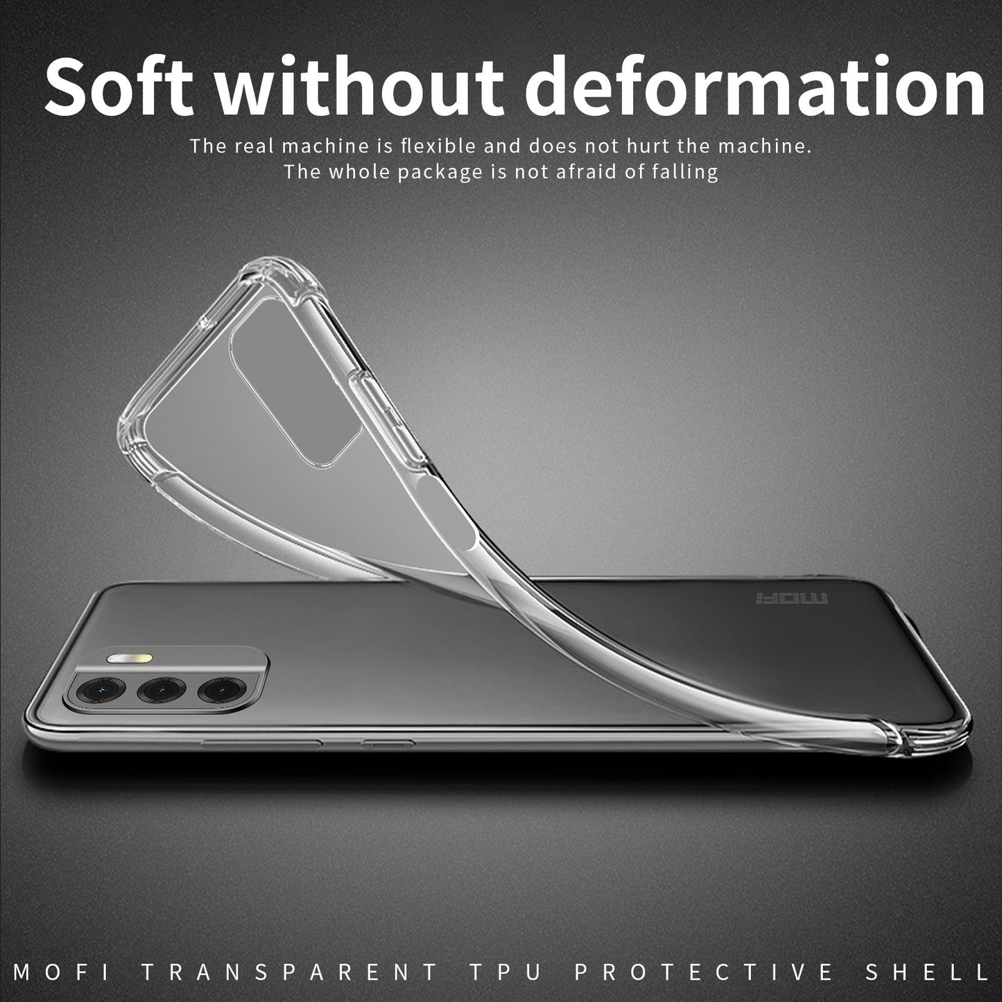 MOFI for Nokia G60 5G Flexible TPU Shell, Clear Crystal Not-Yellowing Case Anti-Scratch Protective Phone Cover