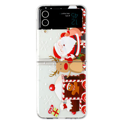 For Samsung Galaxy Z Flip3 5G Pattern Printing Back Cover Slim Fit Hard PC Impact Folding Phone Case