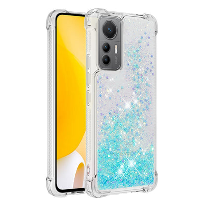 YB Quicksand Series-1 for Xiaomi 12 Lite 5G Soft TPU Drop-proof Cover Cellphone Protective Case with Liquid Floating Glitter Sequins