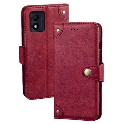 IDEWEI For Alcatel 1B (2022) Phone Flip Case Anti-scratch Fine Texture TPU+PU Leather Wallet Stand Cell Phone Cover