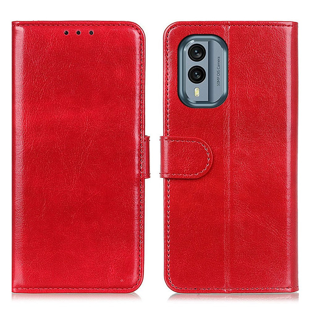 Shockproof Phone Case for Nokia X30 5G, Wallet Phone Case Magnetic Clasp Crazy Horse Texture PU Leather Flip Cover