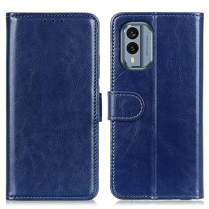 Shockproof Phone Case for Nokia X30 5G, Wallet Phone Case Magnetic Clasp Crazy Horse Texture PU Leather Flip Cover