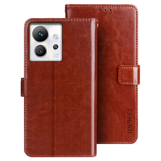 IDEWEI For Infinix Zero Ultra 5G Stand Wallet PU Leather Flip Cover Crazy Horse Texture Phone Protective Case