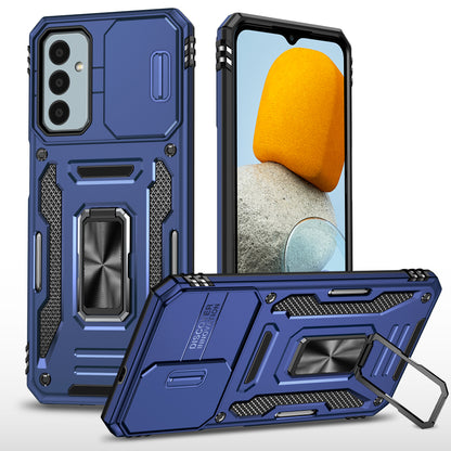 Armor Series for Samsung Galaxy M23 5G / F23 5G / M13 4G PC + TPU Anti-Scratch Phone Case Slide Camera Protection Kickstand Shockproof Cover