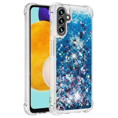 YB Quicksand Series-1 Phone Case for Samsung Galaxy A34 5G Glitter Quicksand Flowing Clear Case Soft TPU Anti-Drop Protective Phone Cover