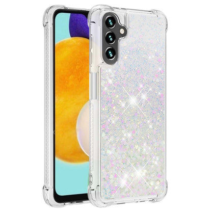 YB Quicksand Series-1 Phone Case for Samsung Galaxy A34 5G Glitter Quicksand Flowing Clear Case Soft TPU Anti-Drop Protective Phone Cover