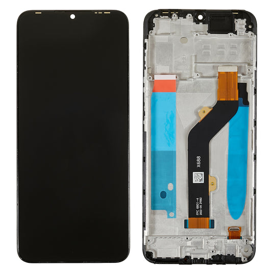 For Tecno Spark 7P 2021 KF7J Grade C LCD Screen and Digitizer Assembly + Frame Replacement Part (without Logo)