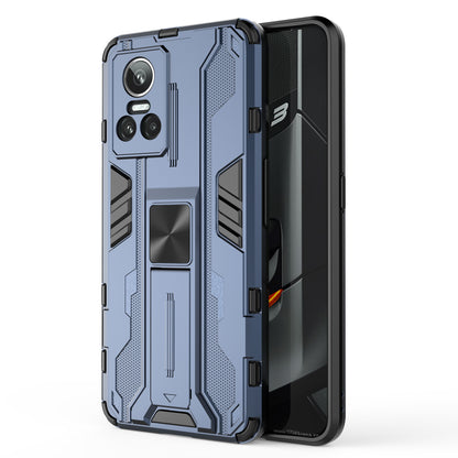 For Realme GT Neo 3 5G Shockproof Kickstand Phone Case Hard PC Soft TPU Dual Layer Protective Cover