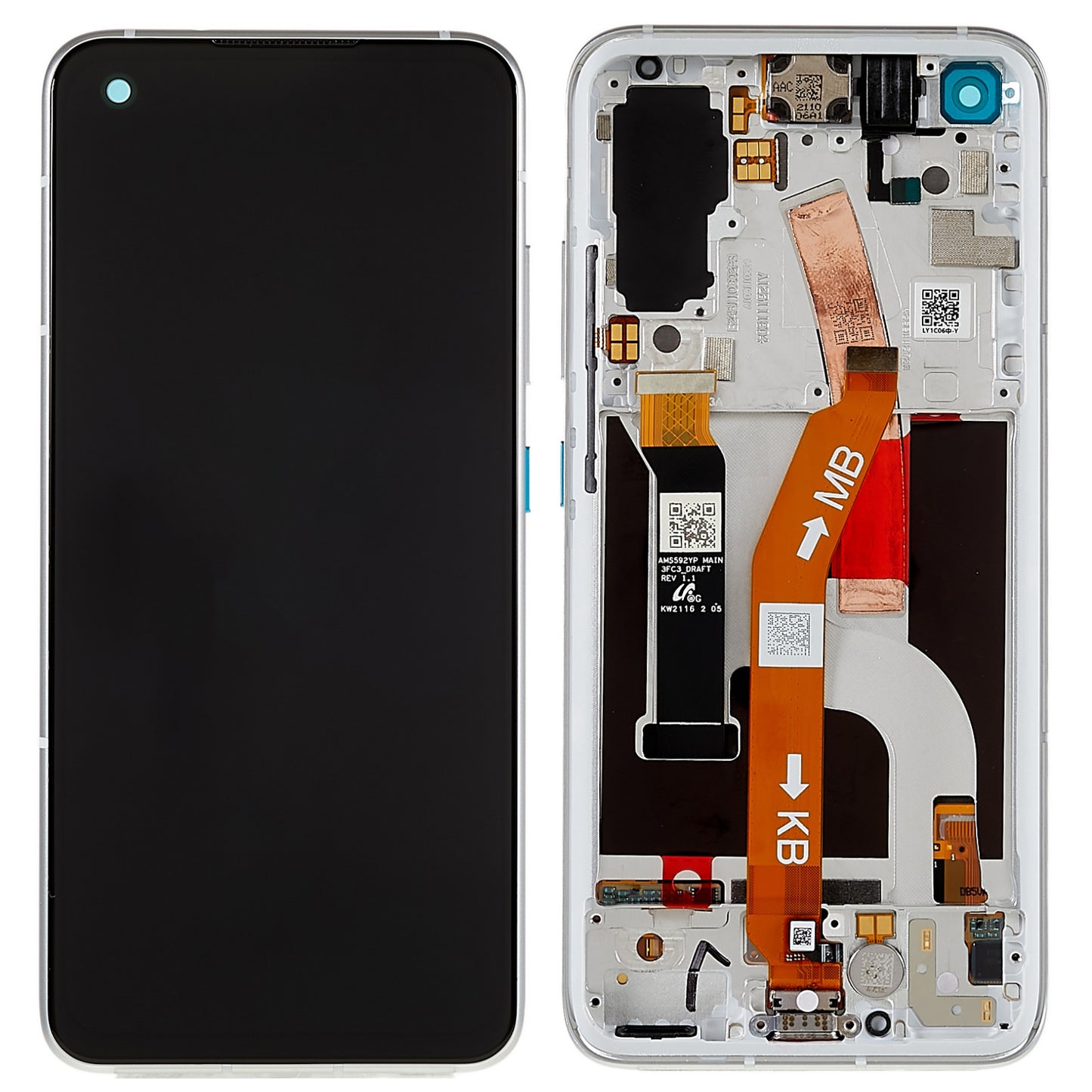 For Asus Zenfone 8 / Zenfone 8z ZS590KS OEM Grade S AMOLED Screen and Digitizer Assembly + Frame Part (without Logo)