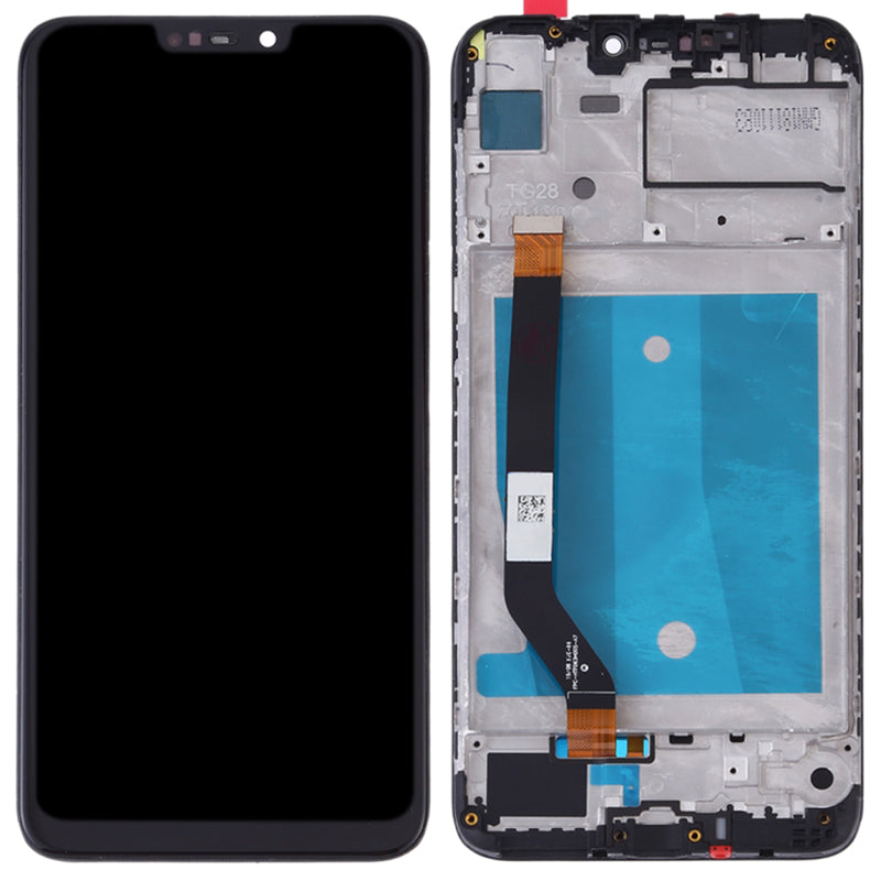 For Huawei Honor 8C Grade C LCD Screen and Digitizer Assembly + Frame Replacement Part (without Logo)