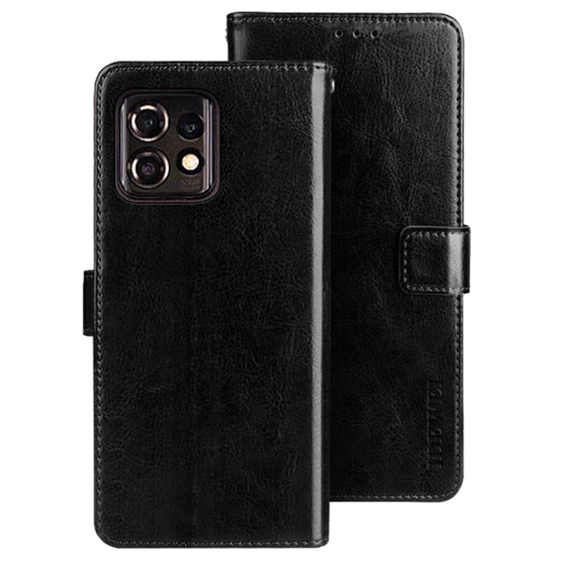 IDEWEI For Motorola Moto X40 5G / Edge 40 Pro 5G Crazy Horse Texture Folio Flip Phone Case Stand Wallet PU Leather Shockproof Cover