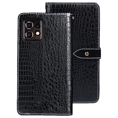 IDEWEI For Motorola Moto X40 5G / Edge 40 Pro 5G Crocodile Texture Wallet Case PU Leather Full Protection Phone Stand Cover