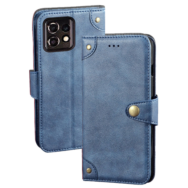 IDEWEI For Motorola Moto X40 5G / Edge 40 Pro 5G Fine Texture PU Leather Case Anti-drop Phone Wallet Stand Cover