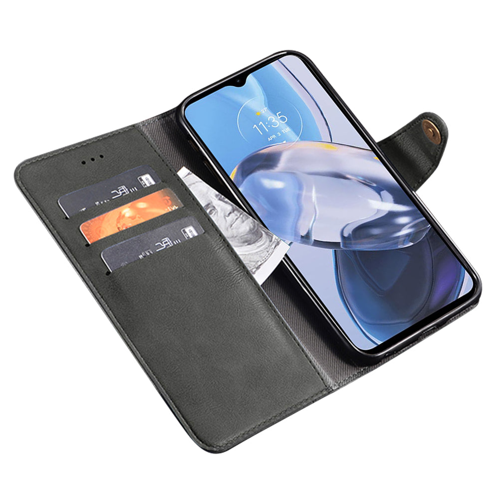 IDEWEI For Motorola Moto X40 5G / Edge 40 Pro 5G Fine Texture PU Leather Case Anti-drop Phone Wallet Stand Cover