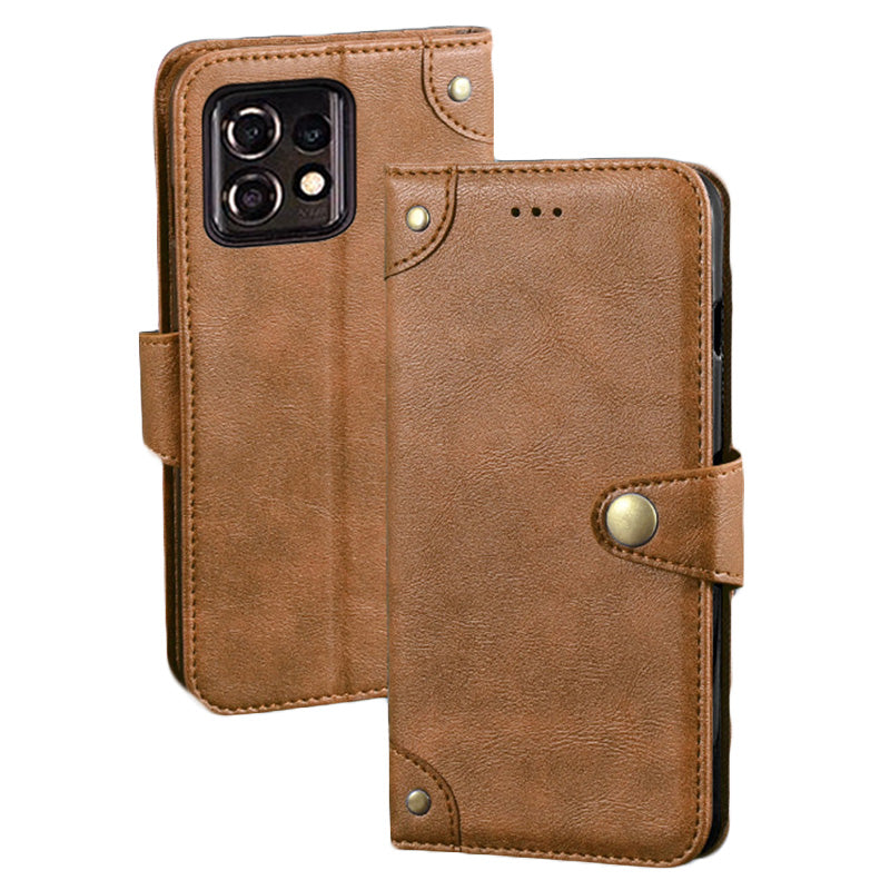 IDEWEI For Motorola Moto X40 5G / Edge 40 Pro 5G Fine Texture PU Leather Case Anti-drop Phone Wallet Stand Cover