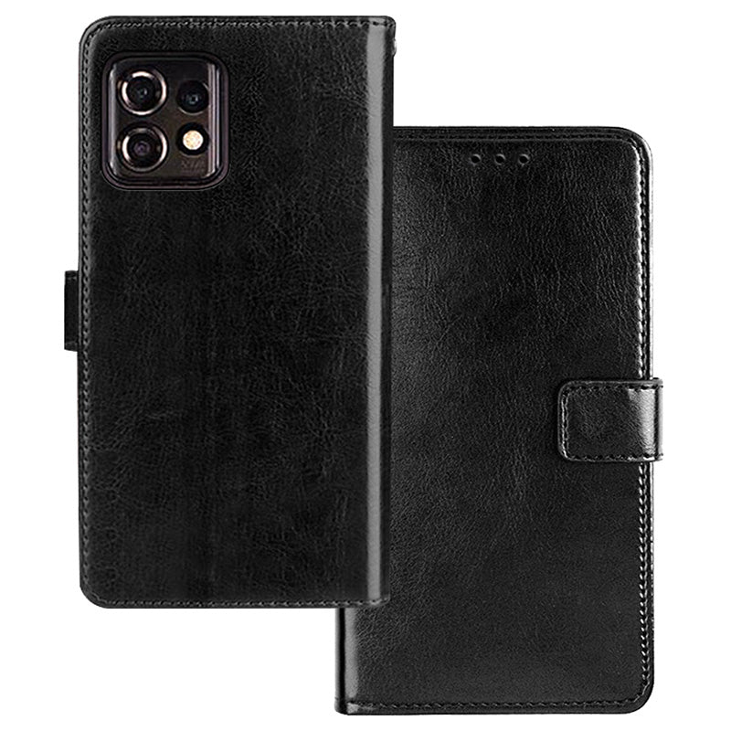 IDEWEI For Motorola Moto X40 5G / Edge 40 Pro 5G Crazy Horse Texture Stand Case PU Leather Magnetic Clasp Phone Wallet Cover