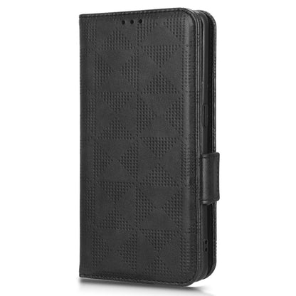 For Motorola Moto Edge 40 Pro 5G / Moto X40 5G Imprinted Triangle Pattern Full Protection Stand Wallet Case PU Leather Folio Flip Protective Cover