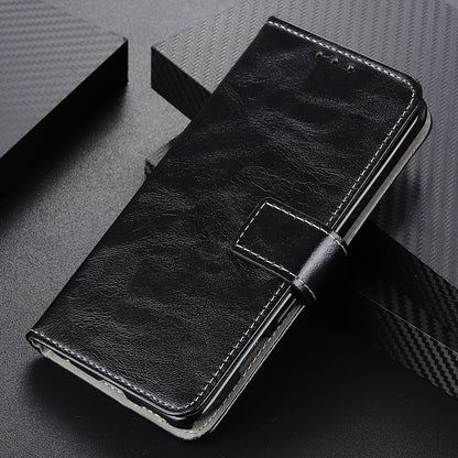 For Motorola Moto Edge 40 Pro 5G / Moto X40 5G Anti-fall Flip Phone Cover Stand Wallet PU Leather Retro Crazy Horse Texture Phone Case