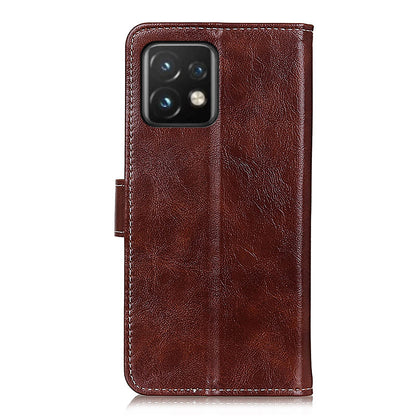 For Motorola Moto Edge 40 Pro 5G / Moto X40 5G Anti-fall Flip Phone Cover Stand Wallet PU Leather Retro Crazy Horse Texture Phone Case