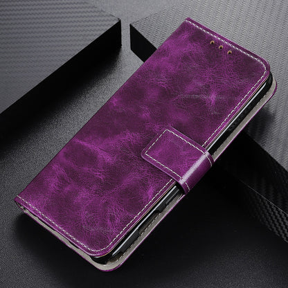 For Motorola Moto Edge 40 Pro 5G / Moto X40 5G Anti-fall Flip Phone Cover Stand Wallet PU Leather Retro Crazy Horse Texture Phone Case