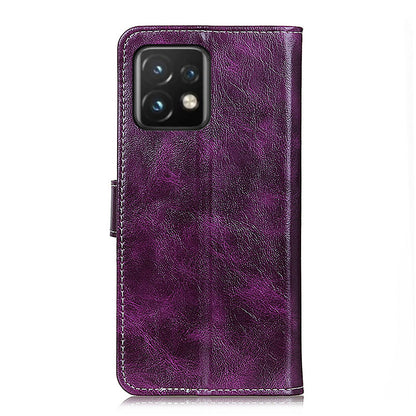 For Motorola Moto Edge 40 Pro 5G / Moto X40 5G Anti-fall Flip Phone Cover Stand Wallet PU Leather Retro Crazy Horse Texture Phone Case