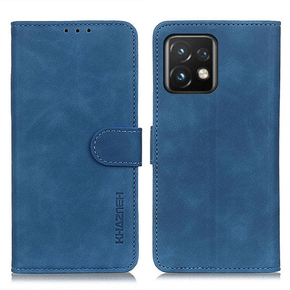 KHAZNEH For Motorola Moto Edge 40 Pro 5G / Moto X40 5G Anti-fall Phone Wallet Case Foldable Stand Retro Texture PU Leather + Inner TPU Protective Phone Cover