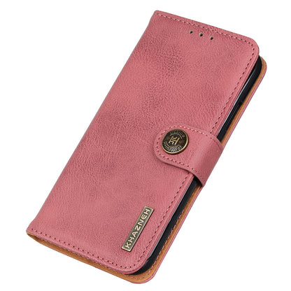 KHAZNEH for Motorola Moto Edge 40 Pro 5G / Moto X40 5G Shockproof Phone Cover Cowhide Texture PU Leather Anti-wear Phone Flip Wallet Case Stand