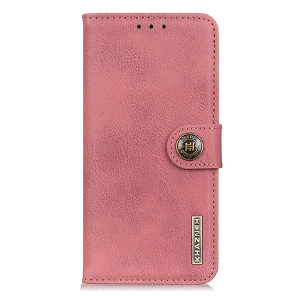 KHAZNEH for Motorola Moto Edge 40 Pro 5G / Moto X40 5G Shockproof Phone Cover Cowhide Texture PU Leather Anti-wear Phone Flip Wallet Case Stand