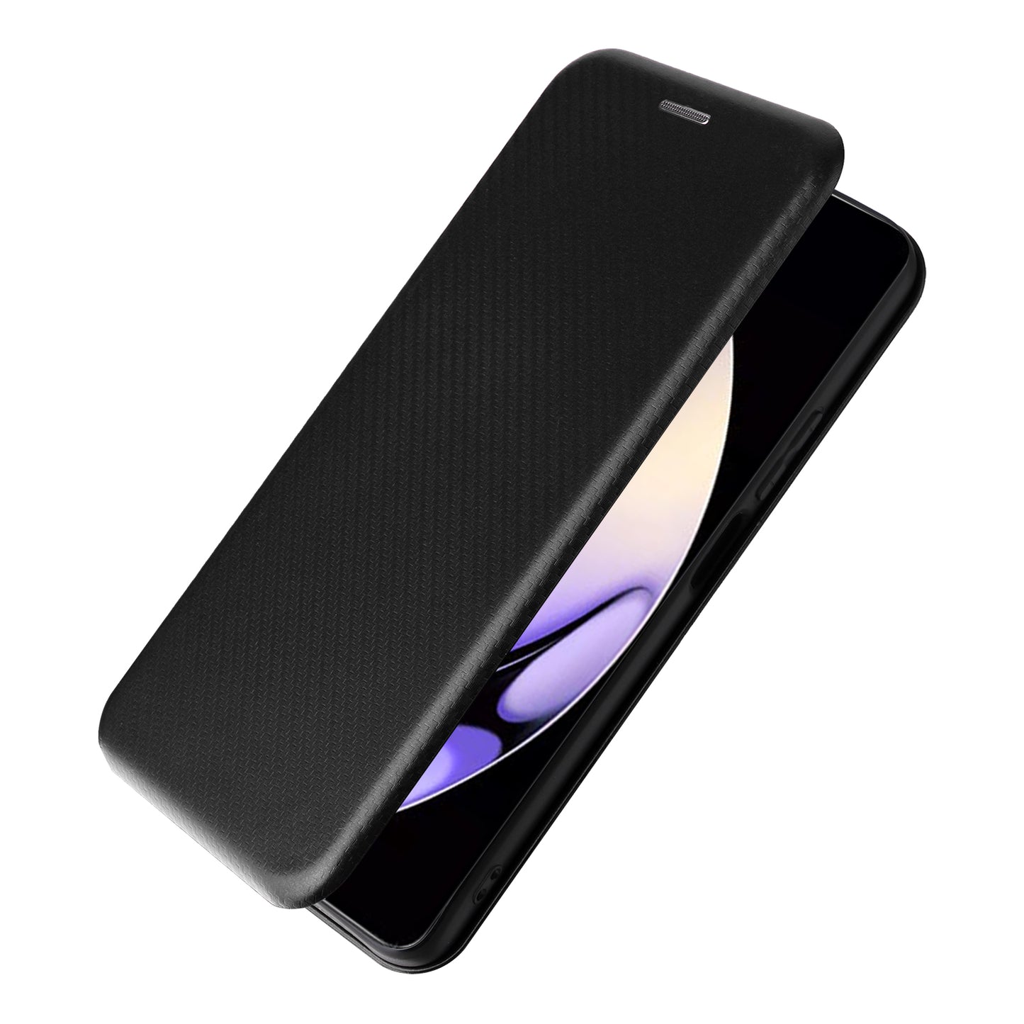 For Realme 10 Pro 5G Card Slot Phone Case Magnetic Auto-absorbed Carbon Fiber Texture PU Leather Stand Flip Cover