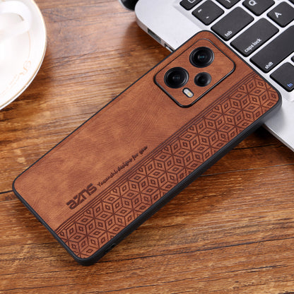 AZNS For Xiaomi Redmi Note 12 Pro+ 5G Imprinted Pattern Phone Case Fall-proof PU Leather Coated TPU Cover