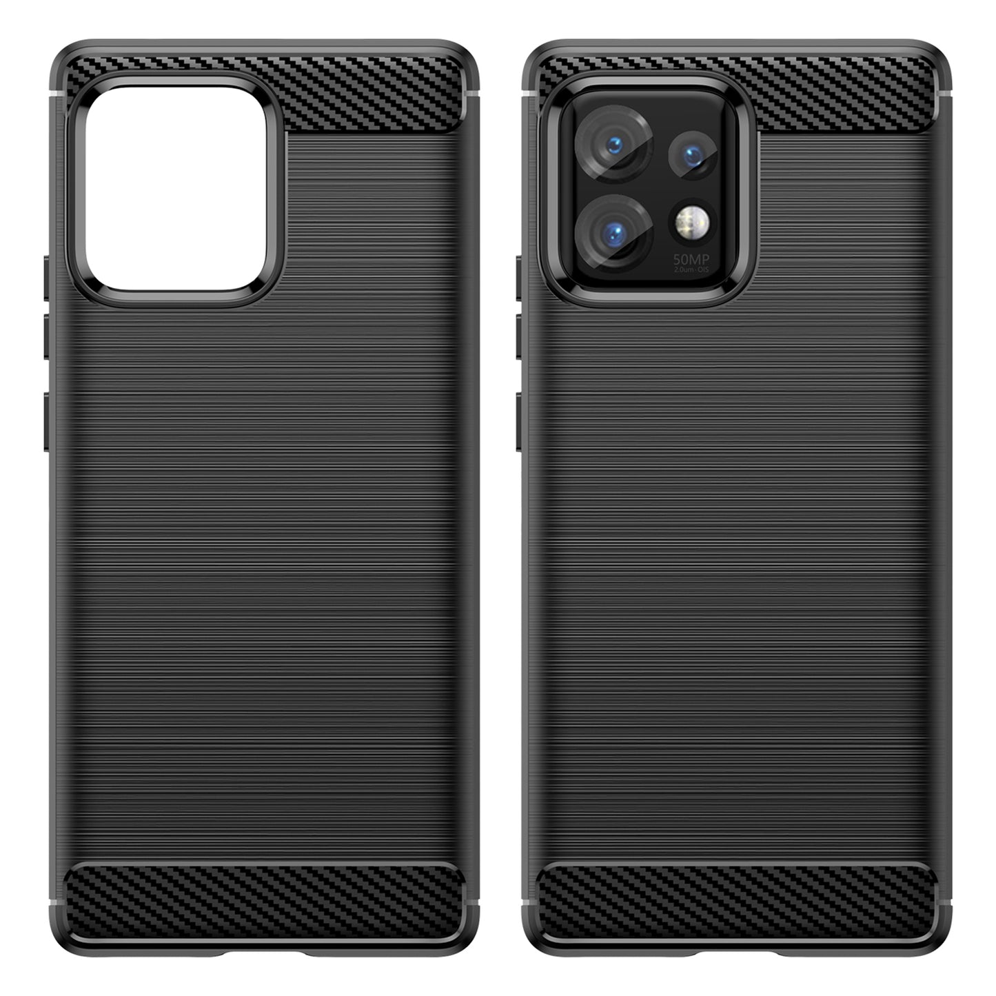 For Motorola Moto X40 5G / Edge+ (2023) / Edge 40 Pro 5G  Fall Protection Carbon Fiber Texture TPU Protective Phone Cover Brushed Mobile Phone Case