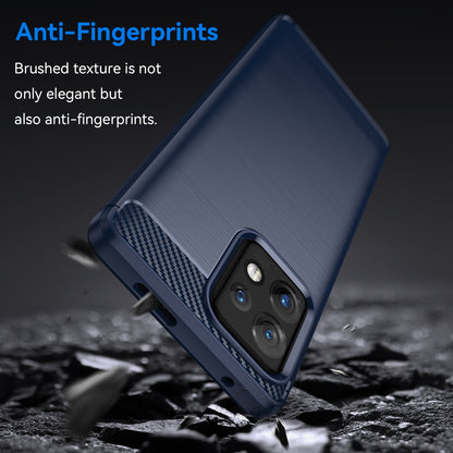 For Motorola Moto X40 5G / Edge+ (2023) / Edge 40 Pro 5G  Fall Protection Carbon Fiber Texture TPU Protective Phone Cover Brushed Mobile Phone Case