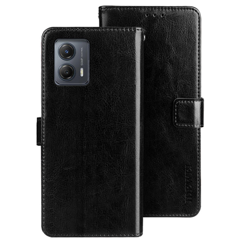 IDEWEI For Motorola Moto G53 5G / G23 4G / G13 4G Anti-Scratch PU Leather Flip Phone Cover Protective Case Stand Feature Crazy Horse Texture Wallet