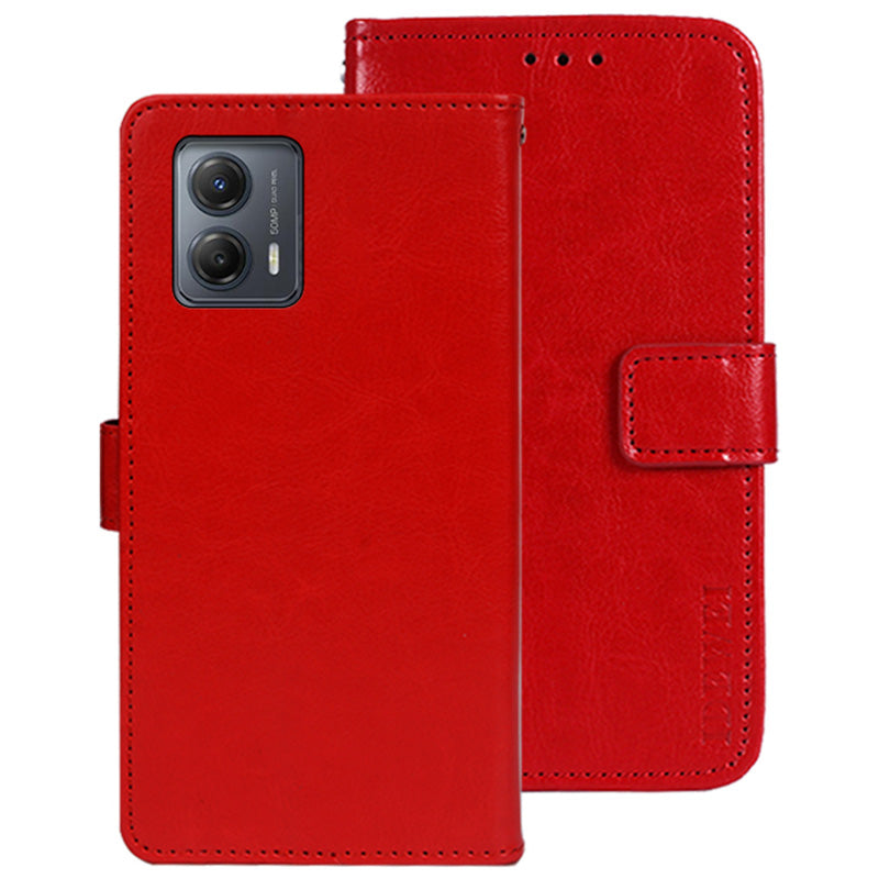 IDEWEI For Motorola Moto G53 5G / G23 4G / G13 4G Anti-Scratch PU Leather Flip Phone Cover Protective Case Stand Feature Crazy Horse Texture Wallet